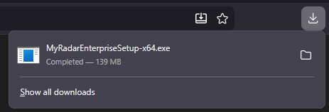 Chrome download complete — open your Downloads folder
